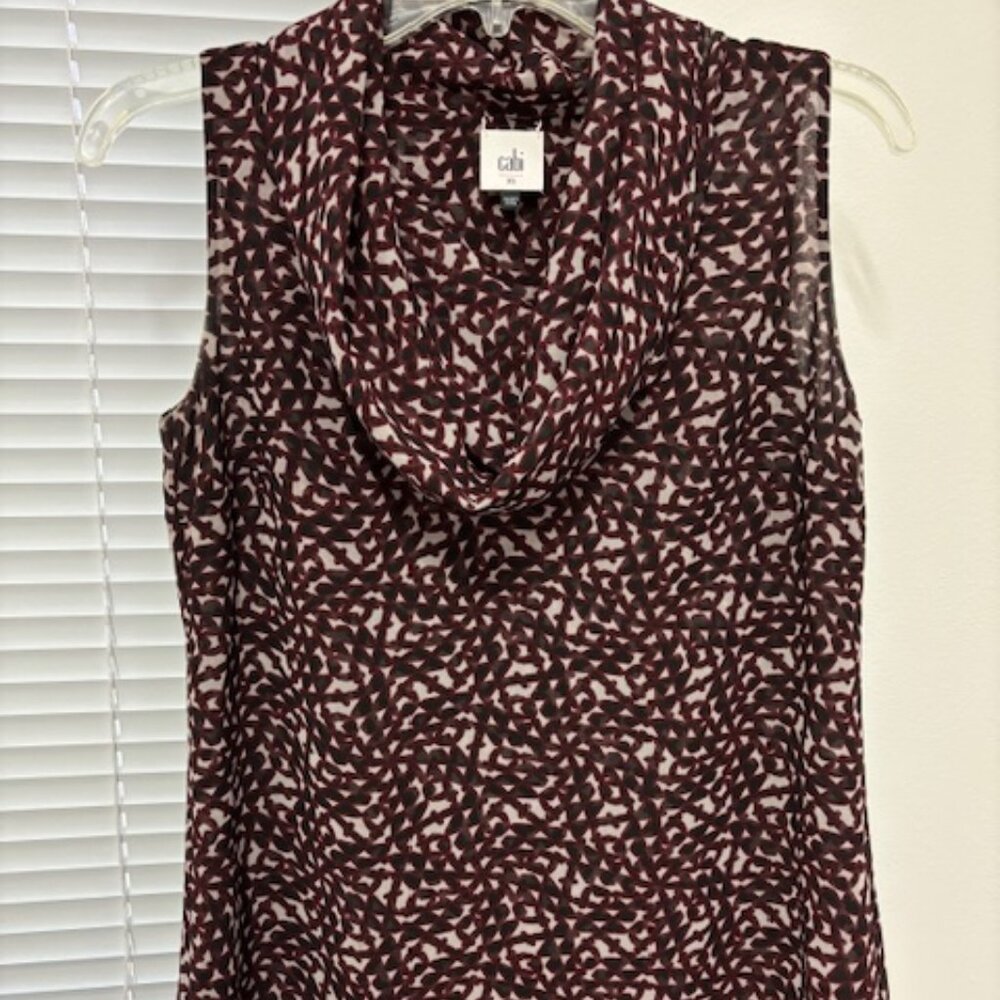 Cabi cowl neck silk/poly Venus tank top